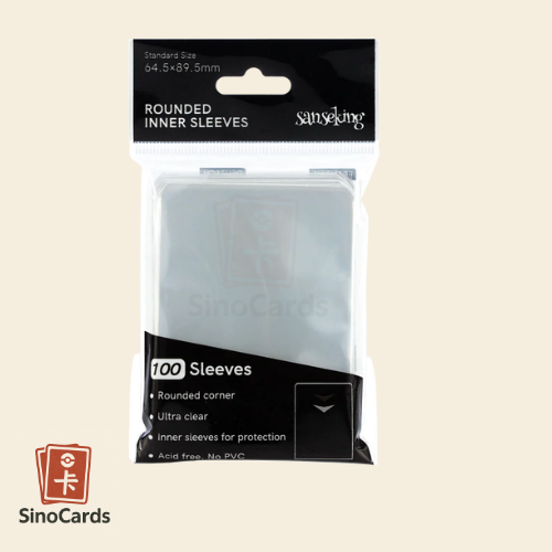Accessoires TCG – Sleeve Standard x100 – Sanseking – 64,5×90mm – Transparent